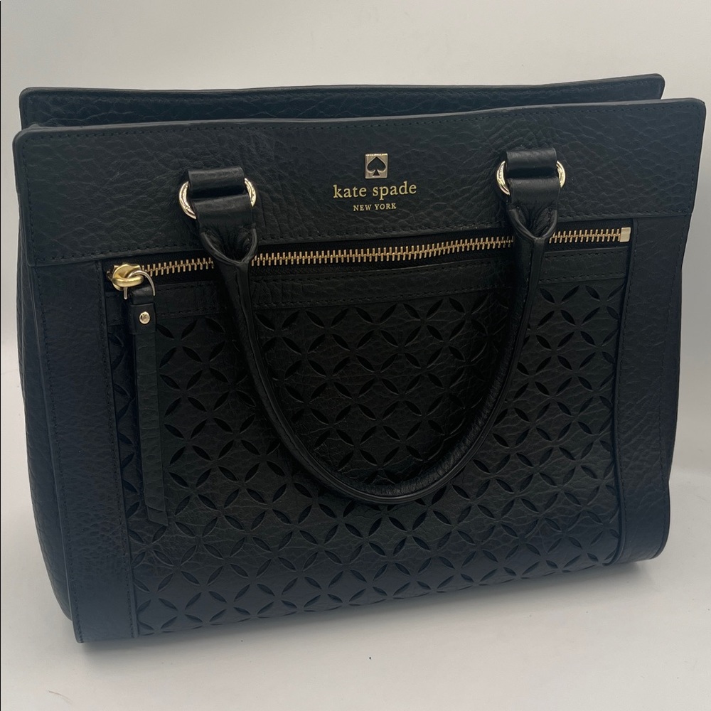 Kate Spade Black Textured Tote